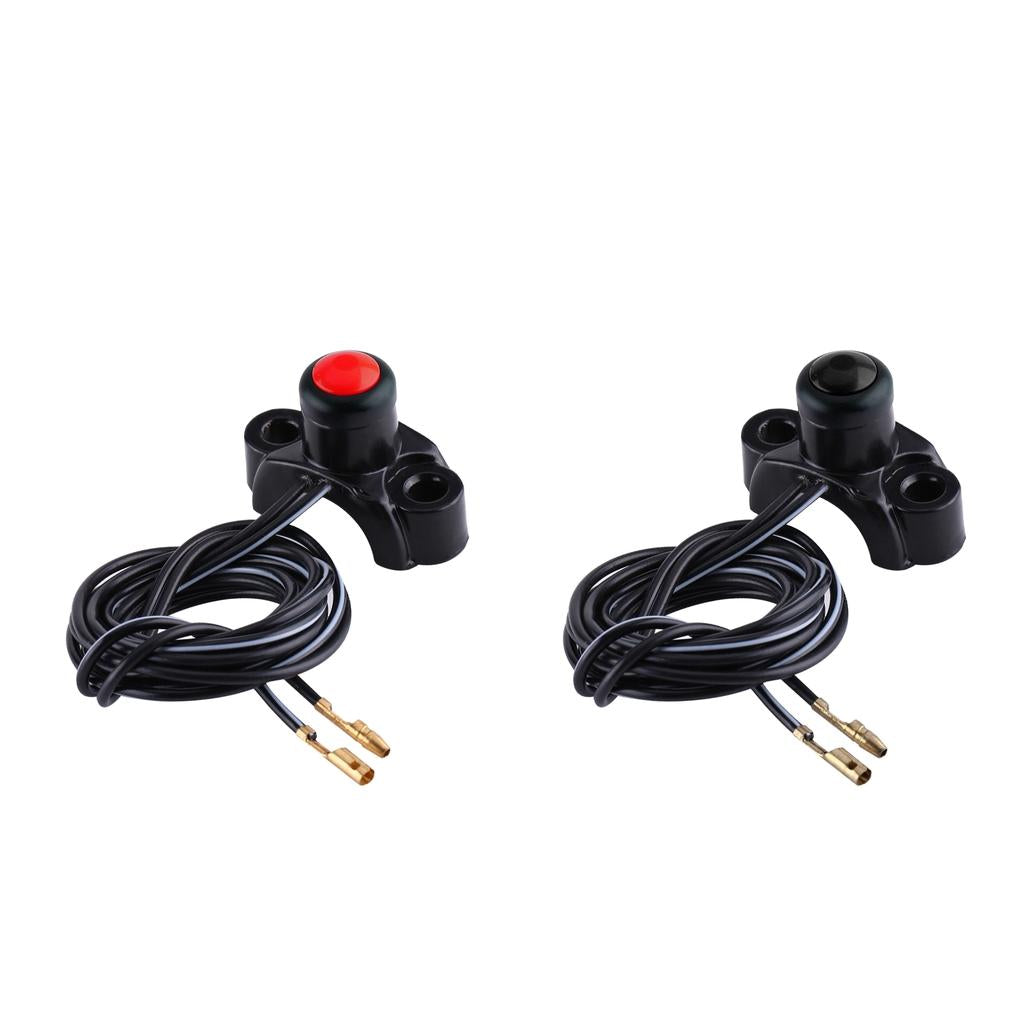 2pcs Motorcycle ATV 22mm Handlebar Engine Kill Stop Start Button Switches