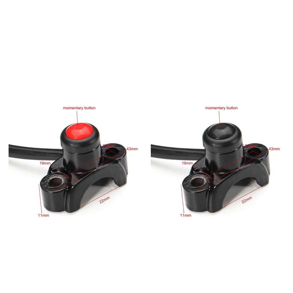 2pcs Motorcycle ATV 22mm Handlebar Engine Kill Stop Start Button Switches