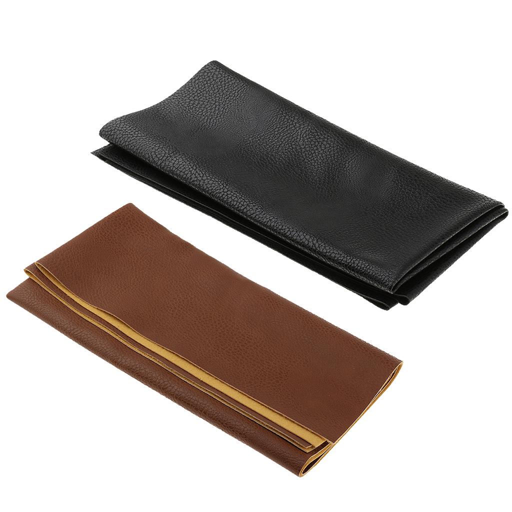 2pcs Leather Square Fabric Sheet for DIY Sewing Bag Craft Material 50x50cm