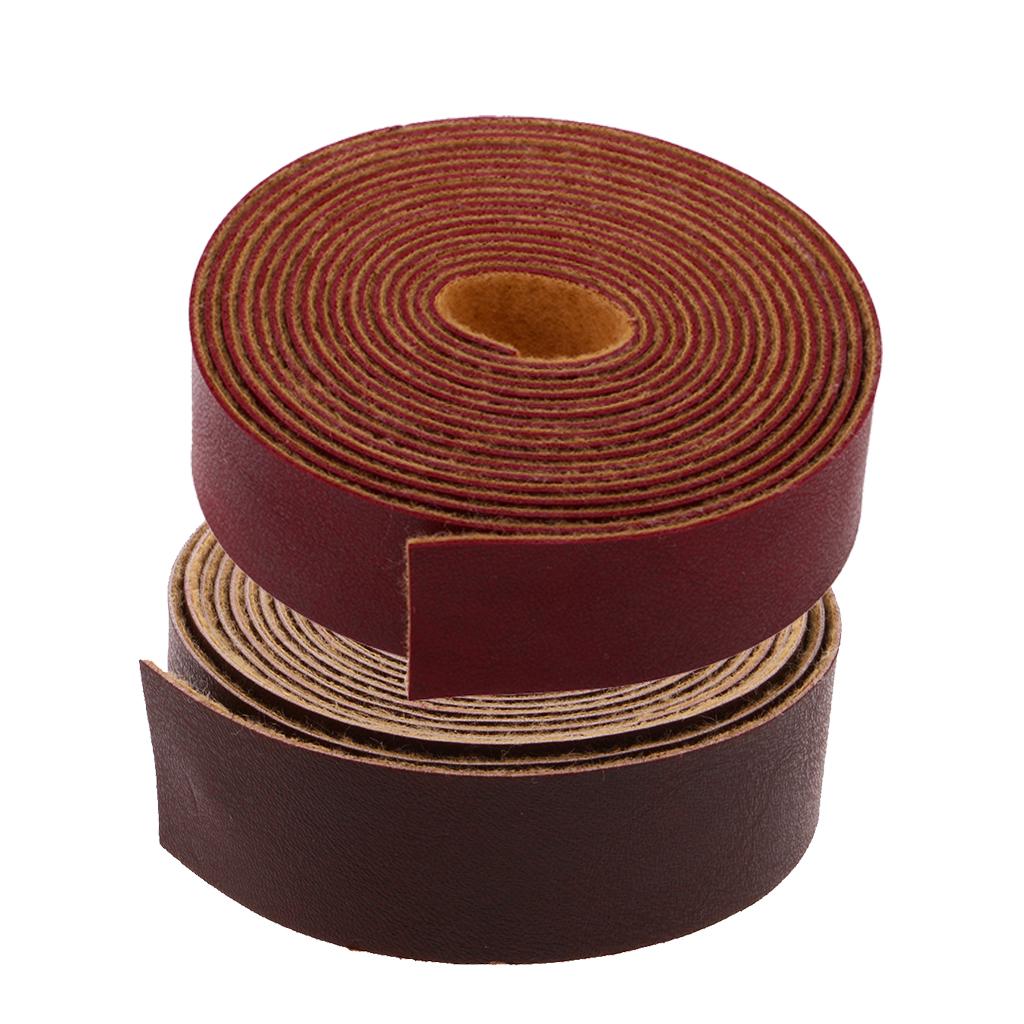 2 Pieces 10 Meters Long DIY PU Leather Straps Strips for Crafts 2cm Wide