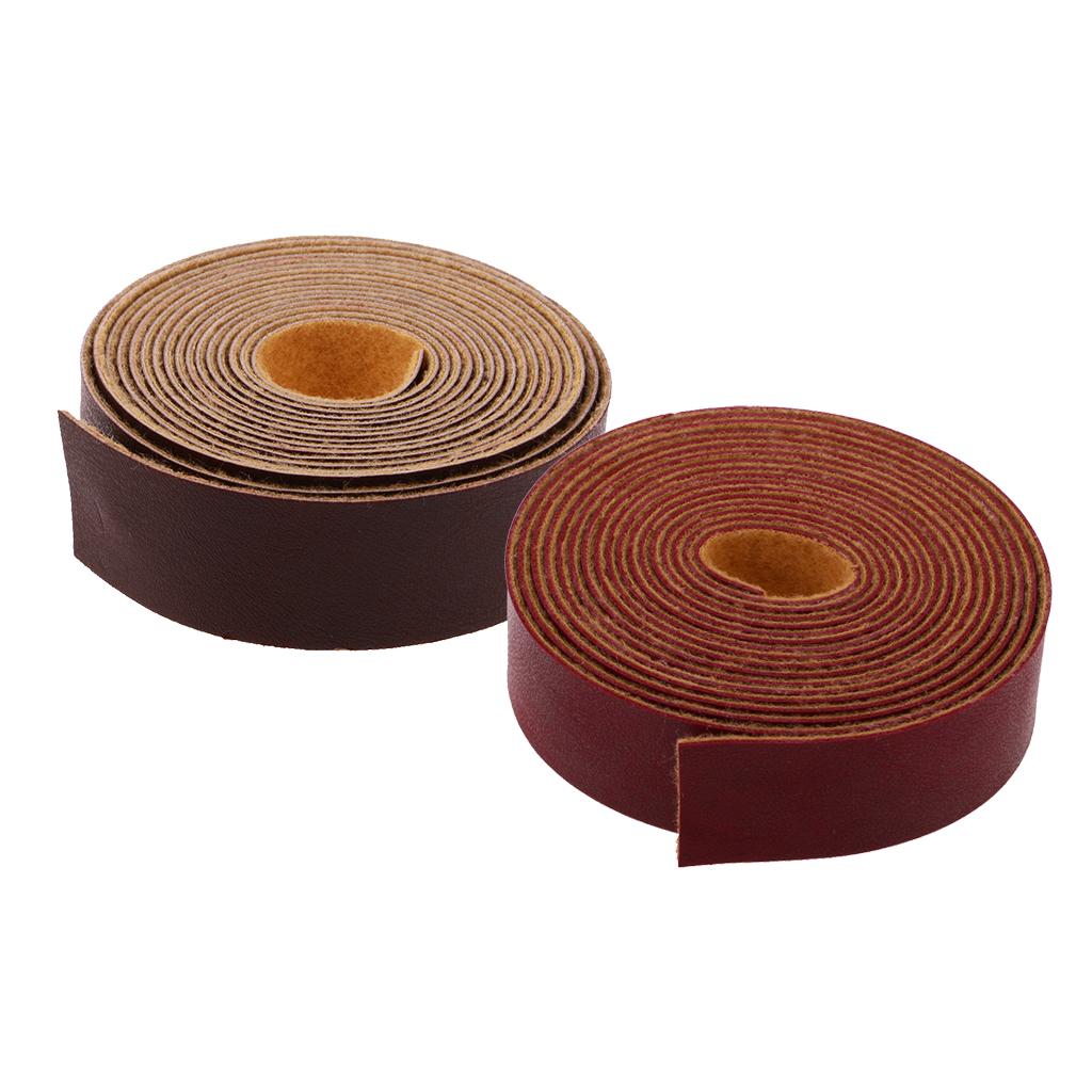 2 Pieces 10 Meters Long DIY PU Leather Straps Strips for Crafts 2cm Wide