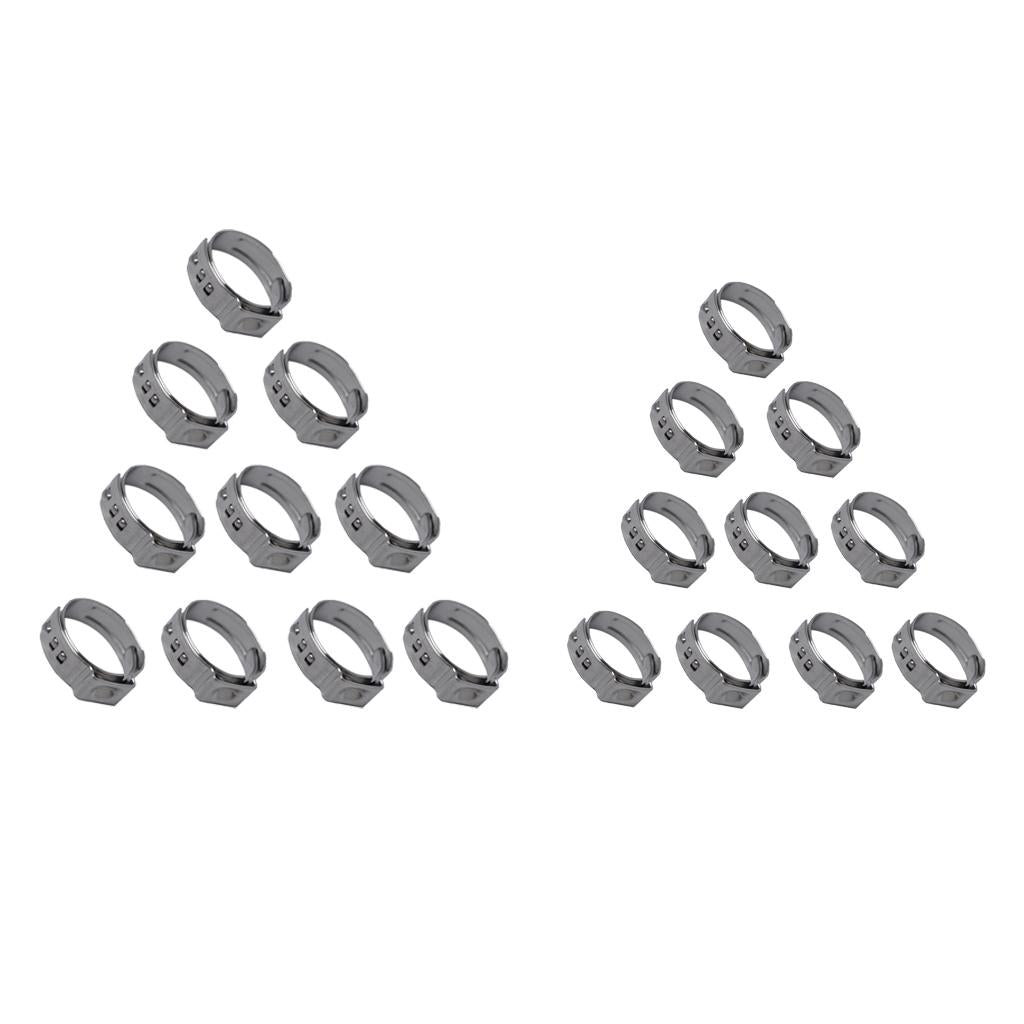 20 Pieces Steel Single Ear Hydraulic Hose Clamps 19.4-22.6mm 20.3-23.5mm