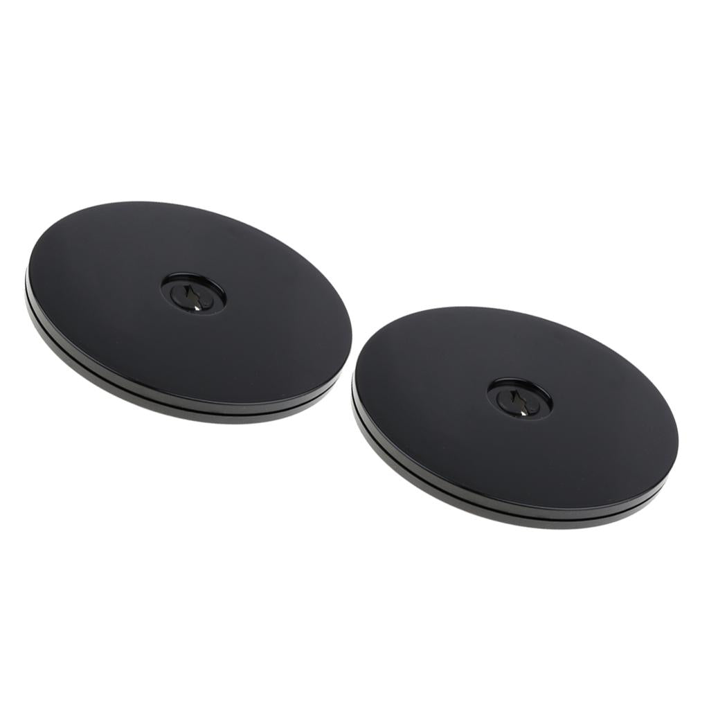 2Pcs 6'' Black Turntable Acrylic Rotating Display Stand for Watches Jewelry