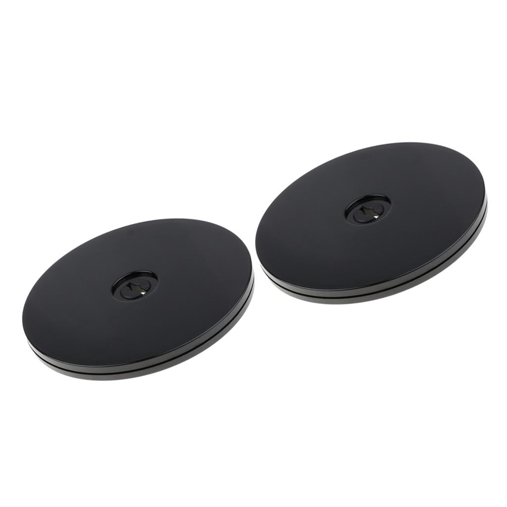 2Pcs 6'' Black Turntable Acrylic Rotating Display Stand for Watches Jewelry