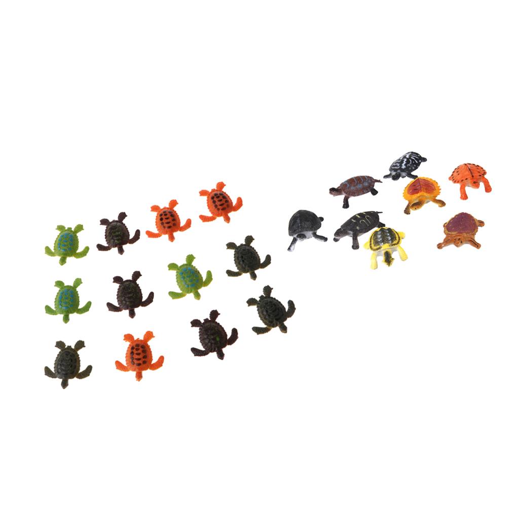 20-piece Plastic Animal Turtle Models Kids Educational Toy Party Bag Fillers