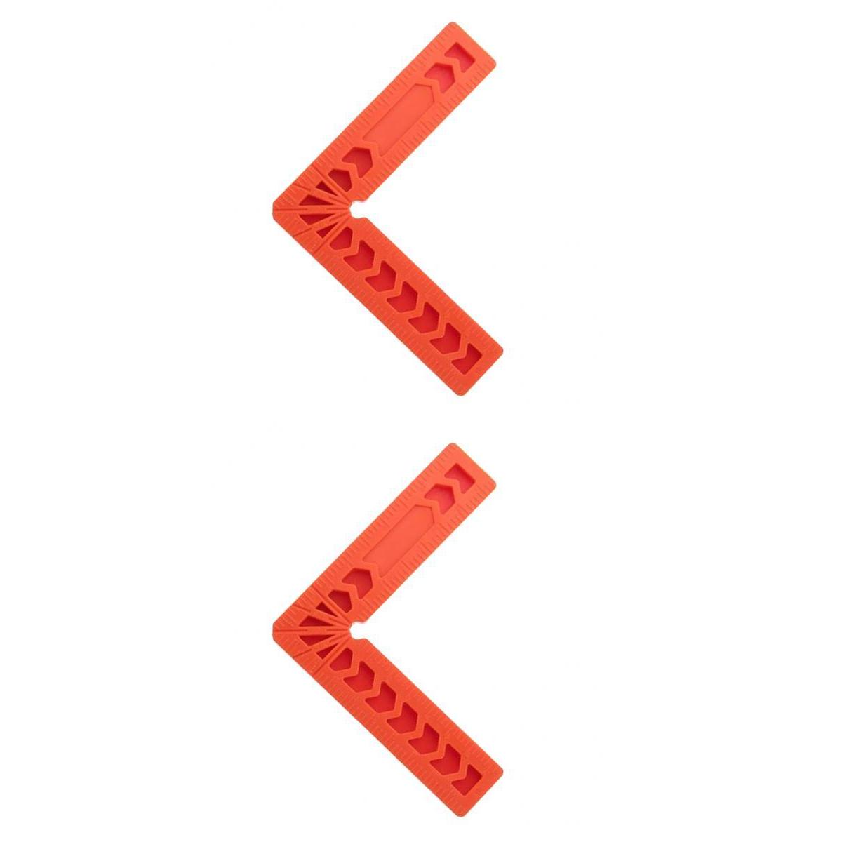 90 Deg L Shape Square Right Angle Clamps Corner Clamping Ruler Plastic 2 Pcs