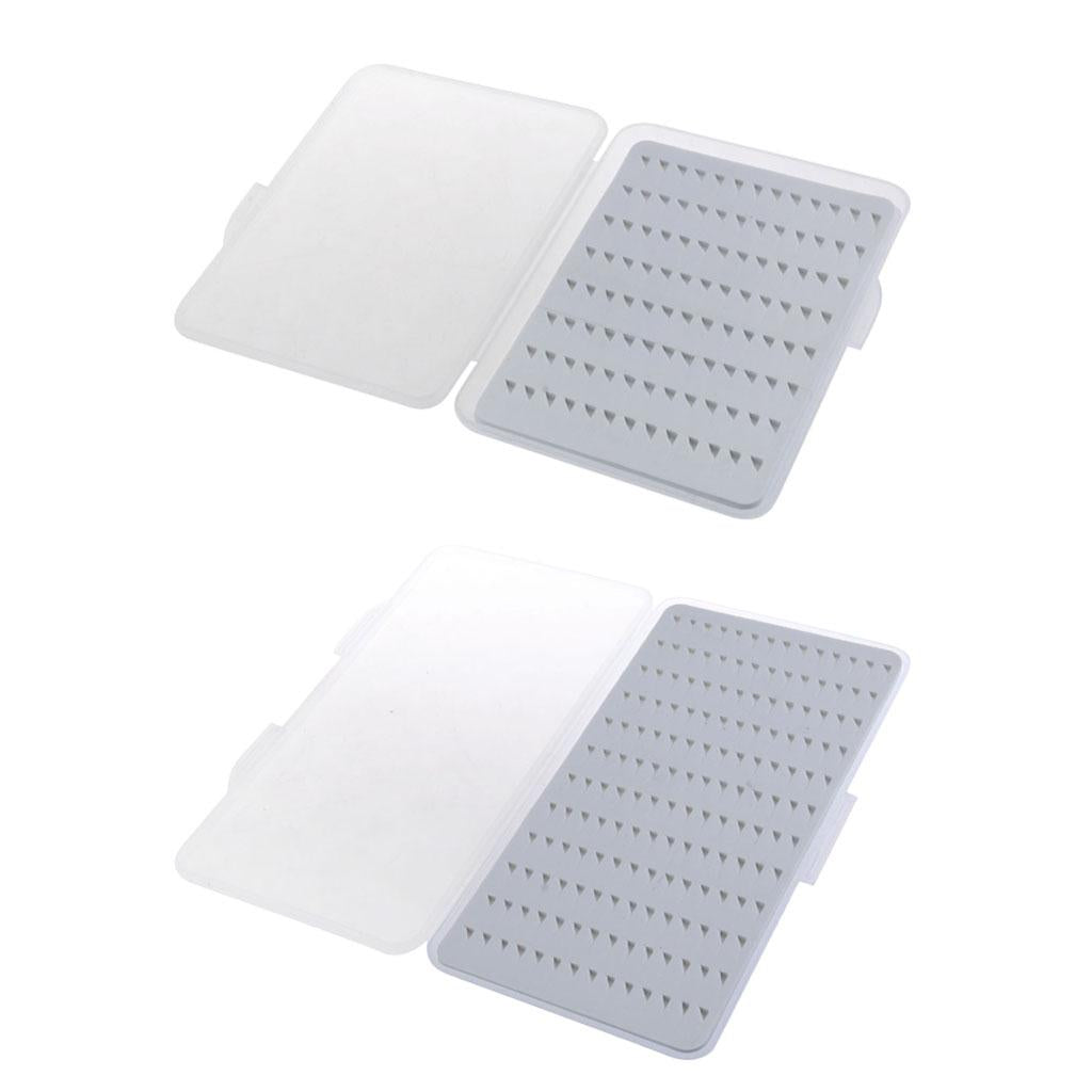 2pcs Fly Fishing Box Super Slim Waterproof Fishing Flies Lure Box 2 Size