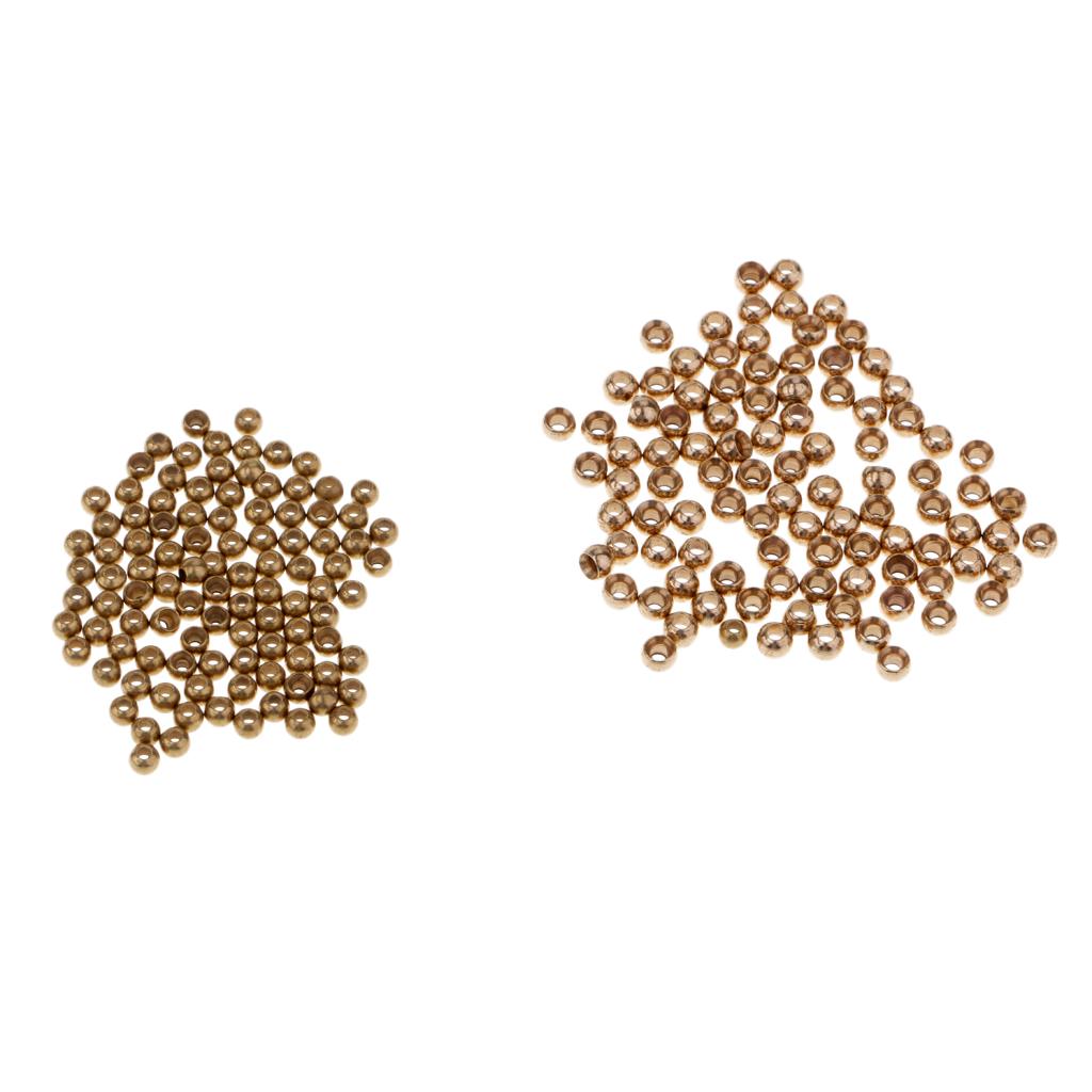 200pcs Fly Tying Head Beads Fly Fishing Nymph Head Ball Beads 2.8mm 2.3mm