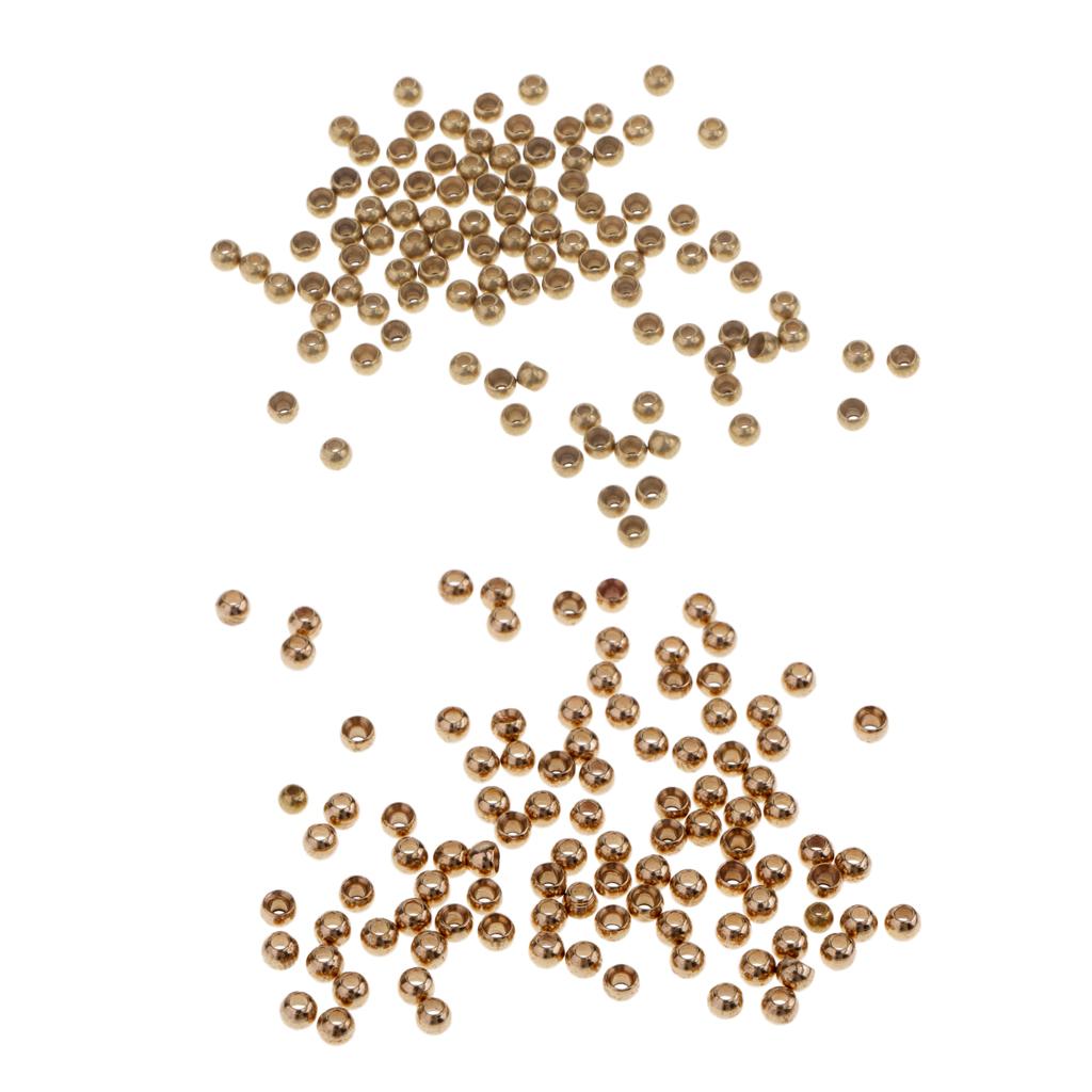 200pcs Fly Tying Head Beads Fly Fishing Nymph Head Ball Beads 2.8mm 2.3mm
