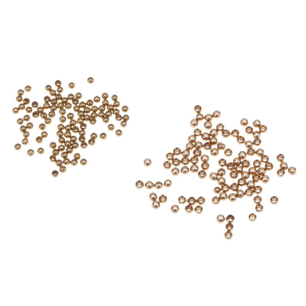 200pcs Fly Tying Head Beads Fly Fishing Nymph Head Ball Beads 2.8mm 2.3mm