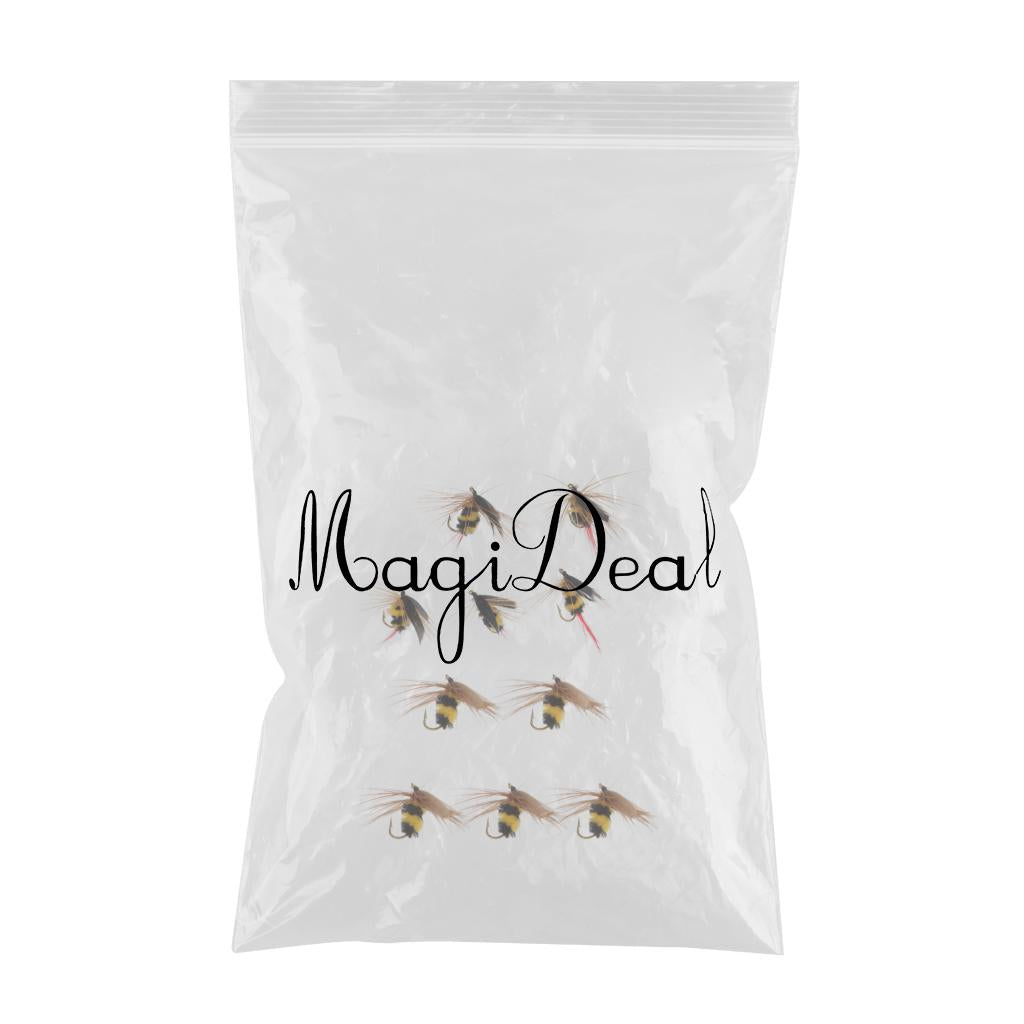 10pcs Bumble Bee Nymph Trout Flies Fly Fishing Hook Bionic Bee Insect Baits