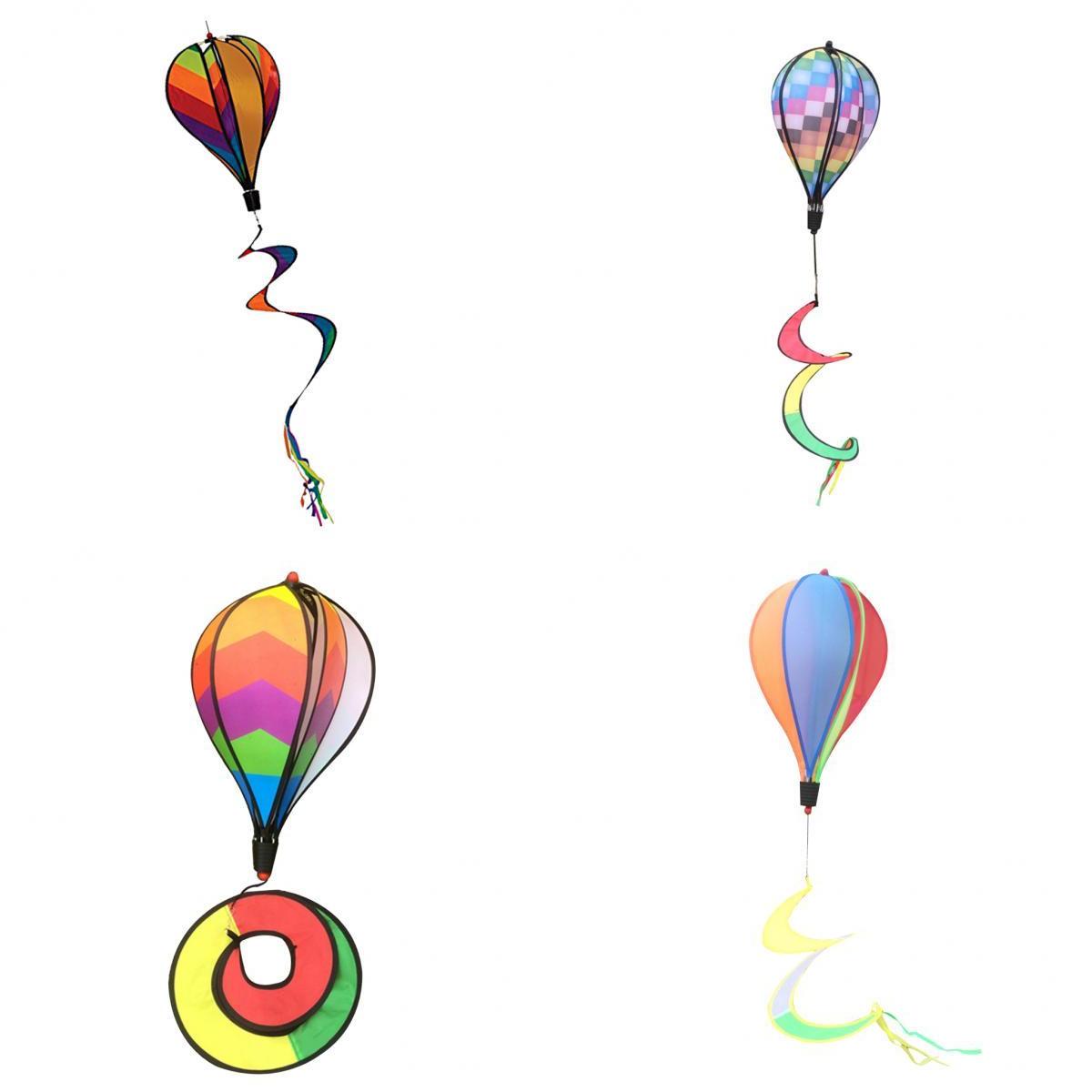 4pcs Hot Air Balloon Windsocks Kites Garden Yard Outdoor Toy Windsock