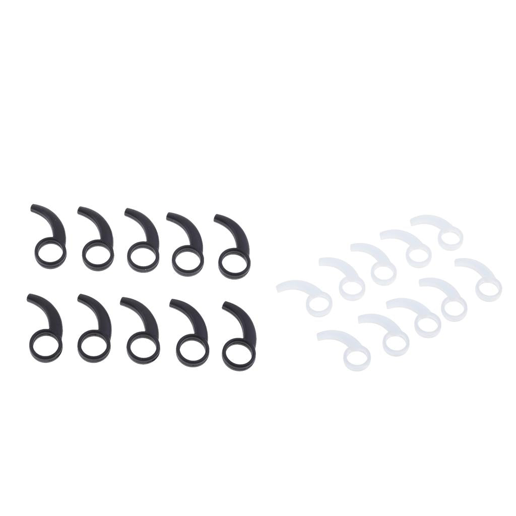 20 Pieces Silicone Earphone Ear Hooks Plugs for In-Ear Headphone 9MM-13MM