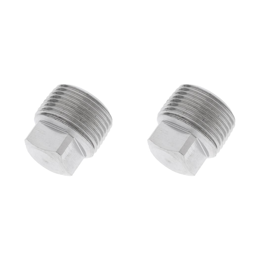 2Pcs Stainless Steel Garboard Drain Plug for Boats Marine 3/4 & 1/2""