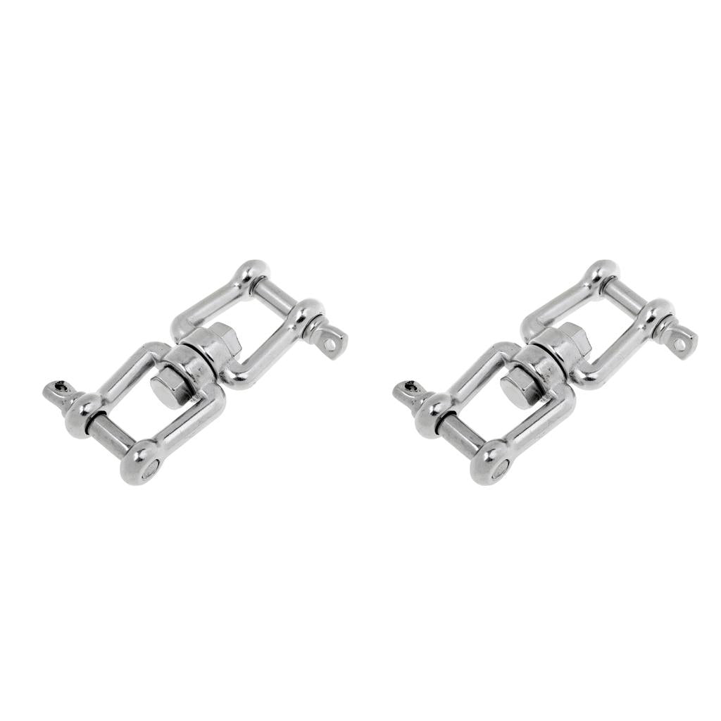 2Pcs 304 Marine Grade Stainless Steel Chain Anchor Swivel Jaw M8 M10