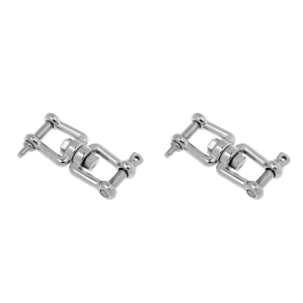 2Pcs 304 Marine Grade Stainless Steel Chain Anchor Swivel Jaw M8 M10