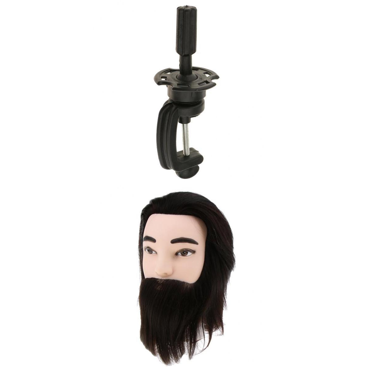 12 Human Hair Styling Hairdressing Practice Head Training Mannequin + Clamp"
