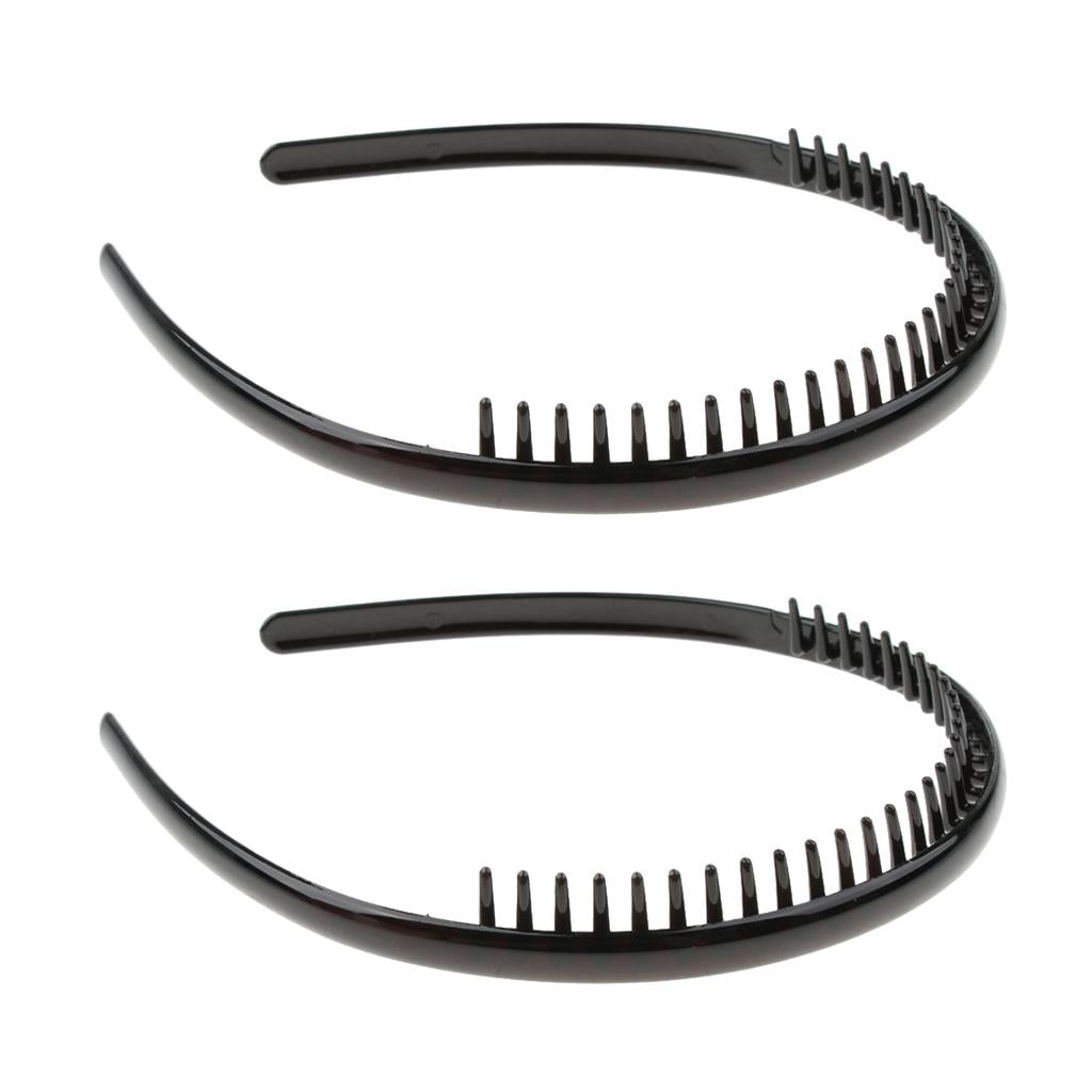2pieces Phenovo Zigzag Hair Band Toothed Headband Women Men Hair Accessory