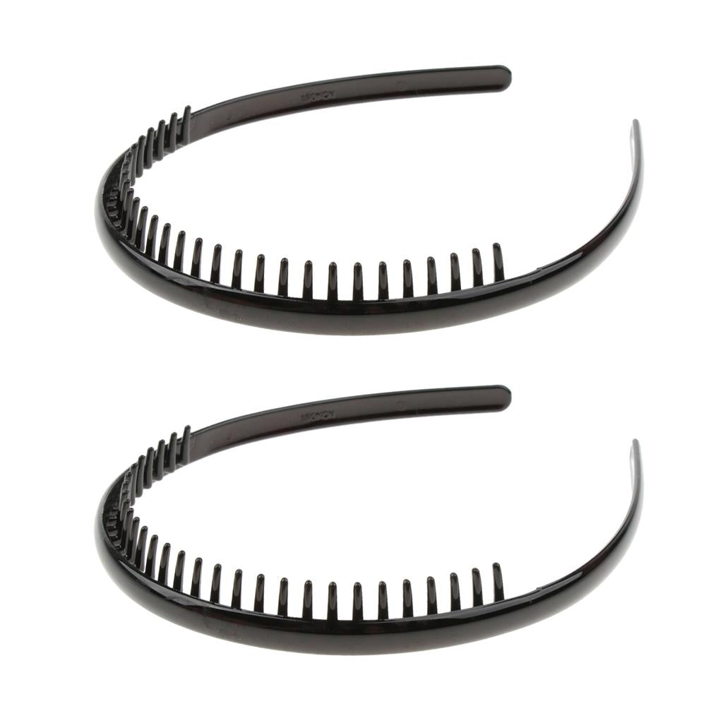 2pieces Phenovo Zigzag Hair Band Toothed Headband Women Men Hair Accessory