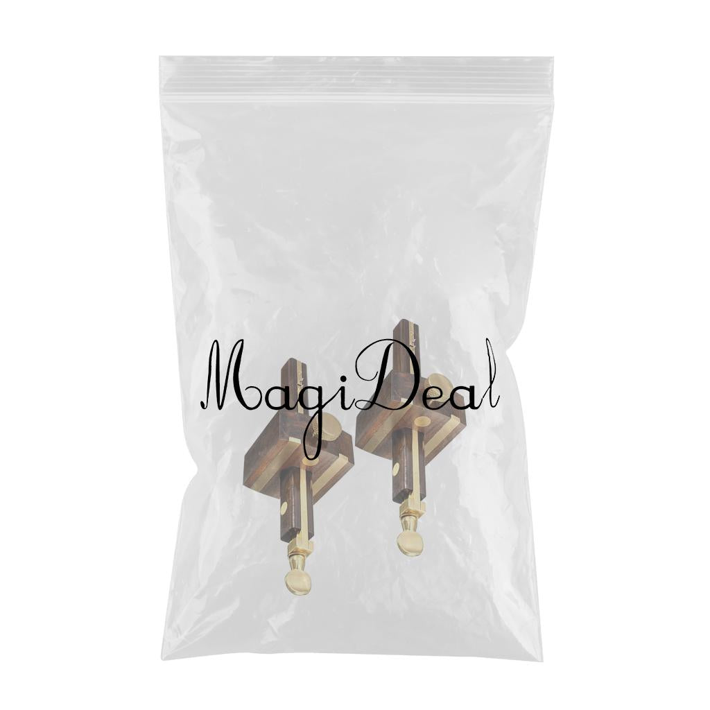 2Pcs Wood Marking Gauge Wood Scribe Mortise With Brass Screw Measuring Tool