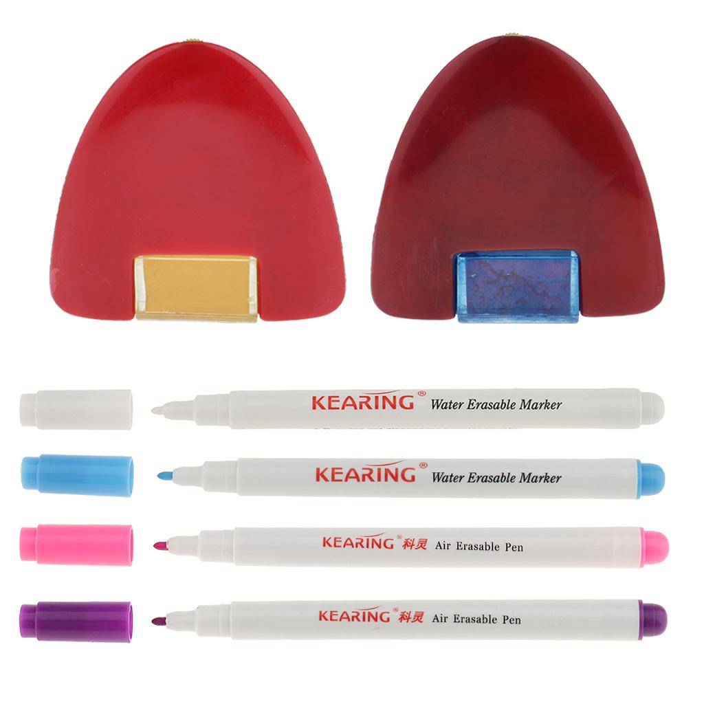 6Pcs Water Erasable Pen Tailors Chalk Fabric Marker for Sewing Dressmaking