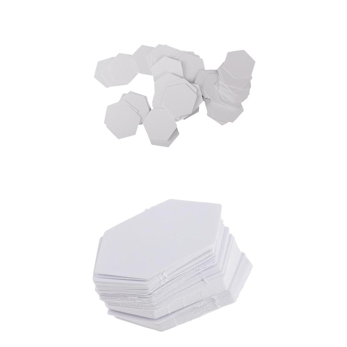 200Pcs Hexagon English PAPER PIECING Quilting Templates White 26mm 42mm