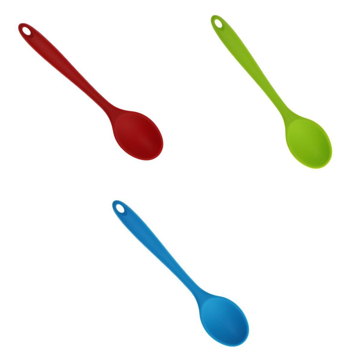 3 Colors Silicone Ladle Soup Spoon Utensils Non-stick Cooking Kitchen Tools