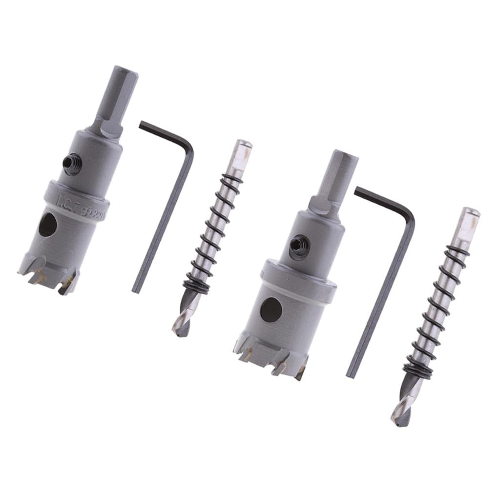 2pcs Carbide Tip Tool Steel Drill Bit Metal Cutter 22mm+26mm Reamer
