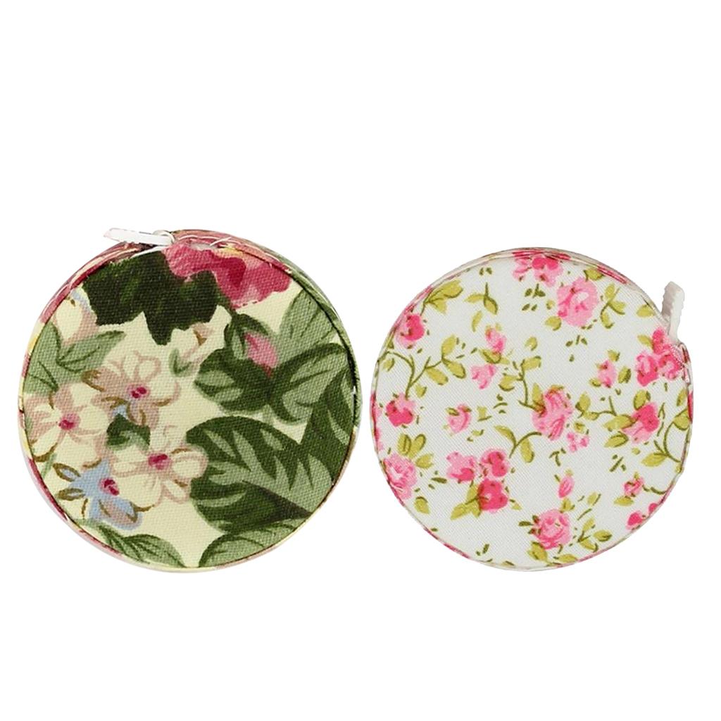 2x Soft Flat Measuring Ruler Sewing Tailor Tape Measure Fabric Covered Tools