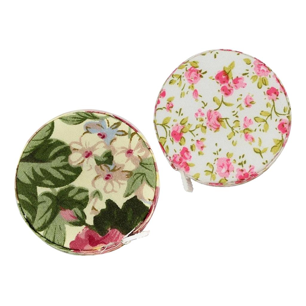 2x Soft Flat Measuring Ruler Sewing Tailor Tape Measure Fabric Covered Tools