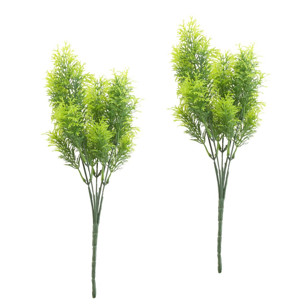 2Pcs 30cm Green Artificial Cedar Tree Home Garden Decoration Conifer Tree