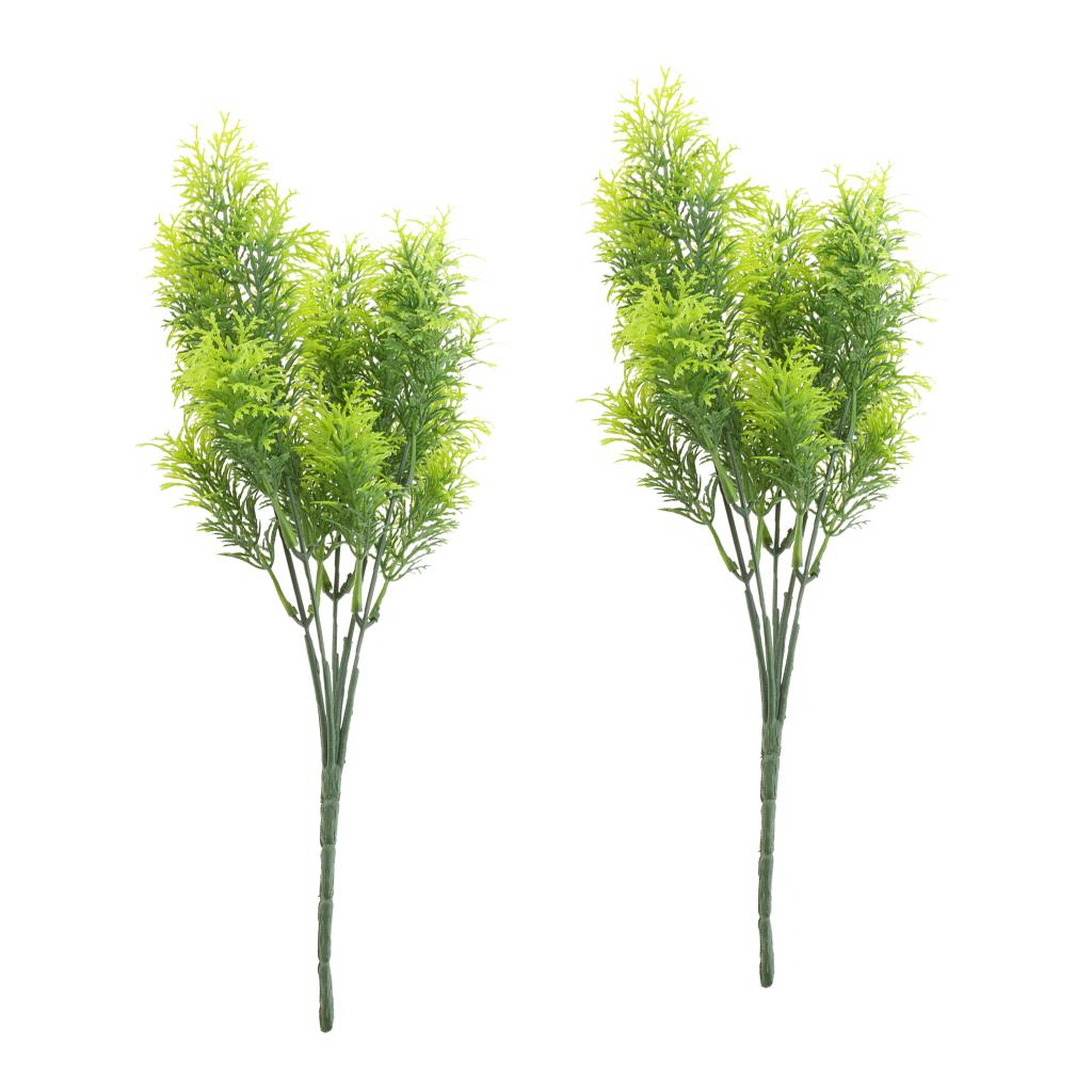 2Pcs 30cm Green Artificial Cedar Tree Home Garden Decoration Conifer Tree