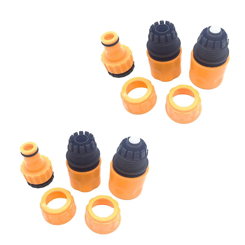 6Pcs/set Garden Car Water Hose Pipe Tap Adapter Connector & Fitting Hosepipe