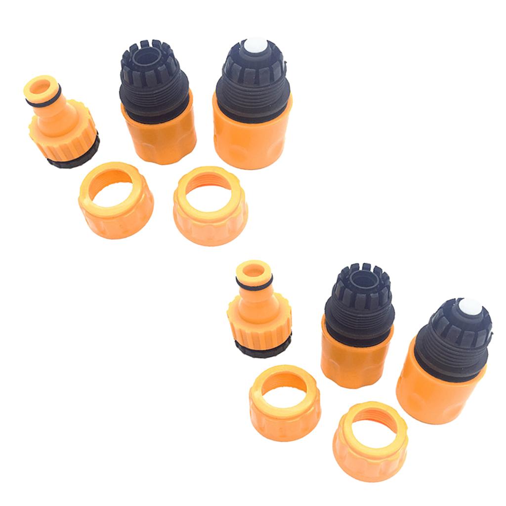 6Pcs/set Garden Car Water Hose Pipe Tap Adapter Connector & Fitting Hosepipe