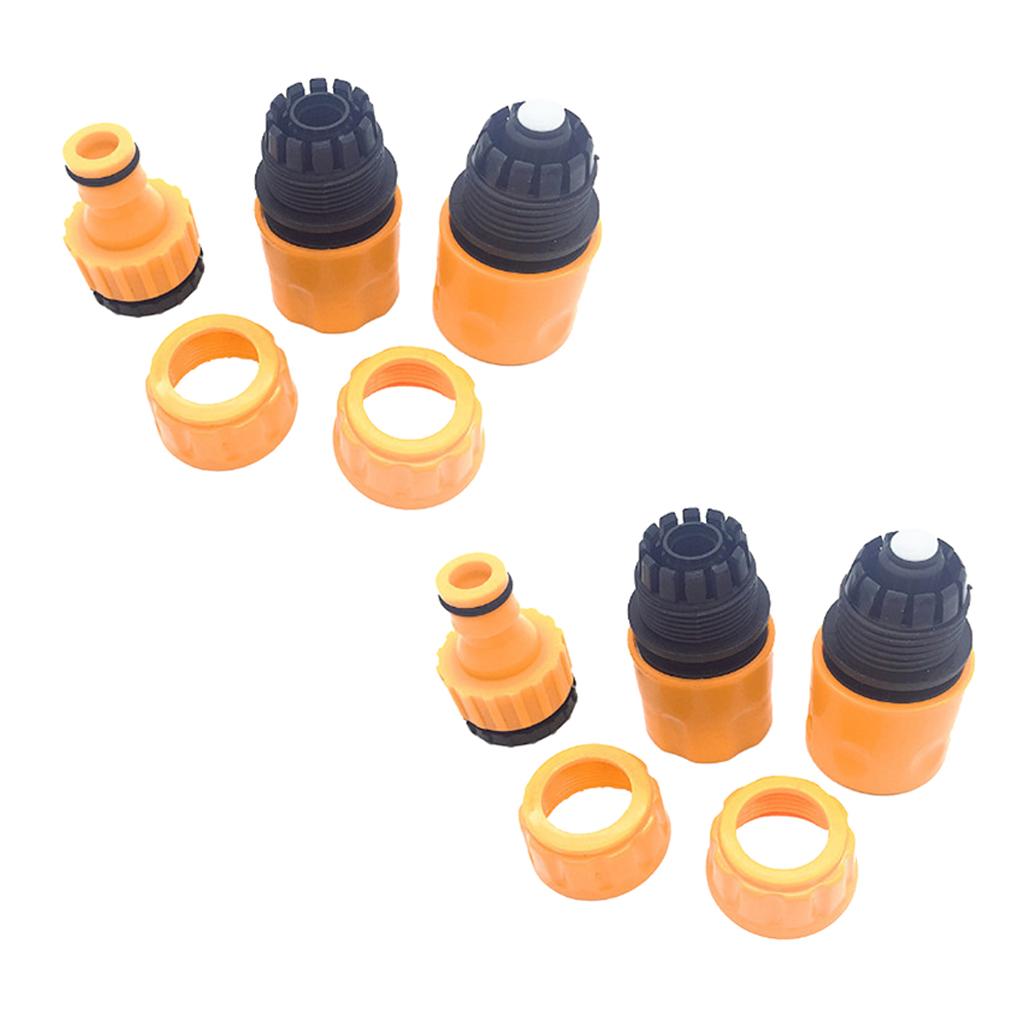 6Pcs/set Garden Car Water Hose Pipe Tap Adapter Connector & Fitting Hosepipe