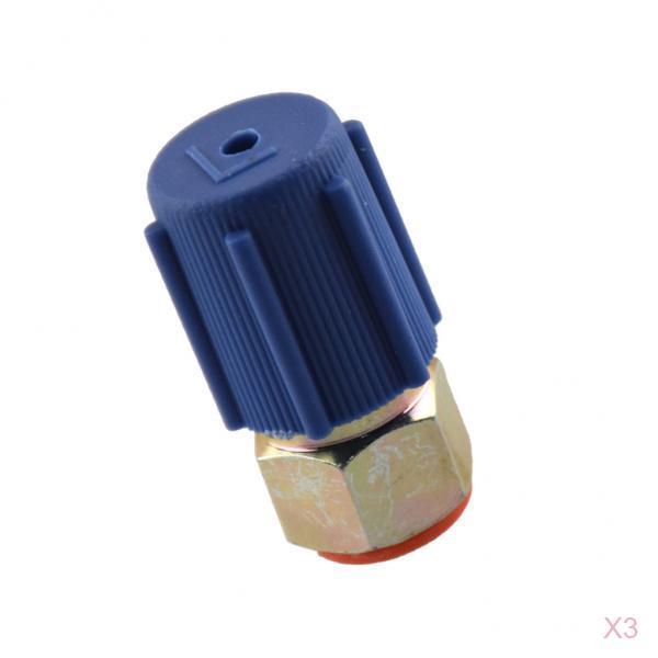 3x A/C Charging Low Side Port Adapter Retrofit R12 to R134a Quick Disconnect