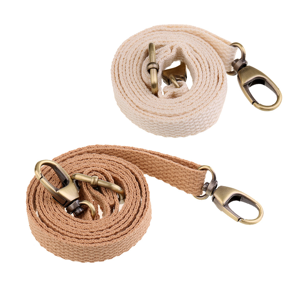 2Pices Adjustable Canvas Bag Handle Shoulder Bag Strap Replacement 1.2cm