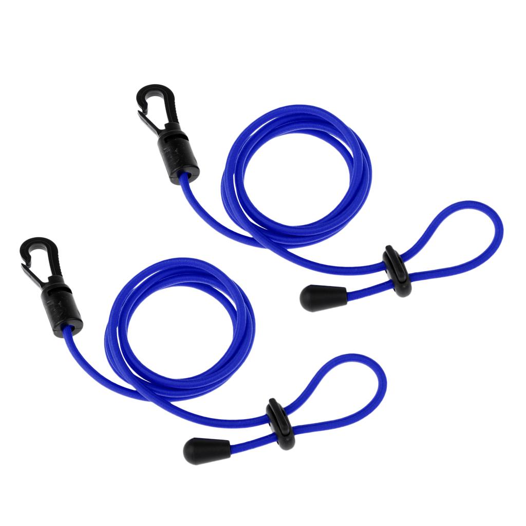 2 Pieces Safety Kayak Paddle Leash Fishing Rod Cord Royal Blue