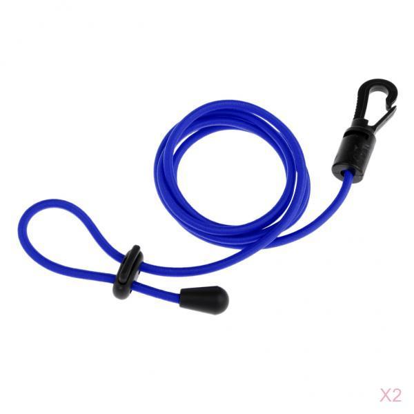 2 Pieces Safety Kayak Paddle Leash Fishing Rod Cord Royal Blue