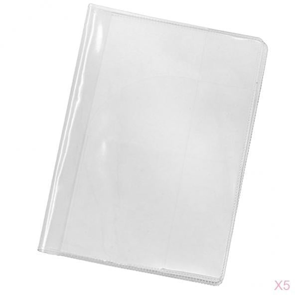 5Pieces Waterproof Passport Cover Clear Plastic ID Card Protector Case clear