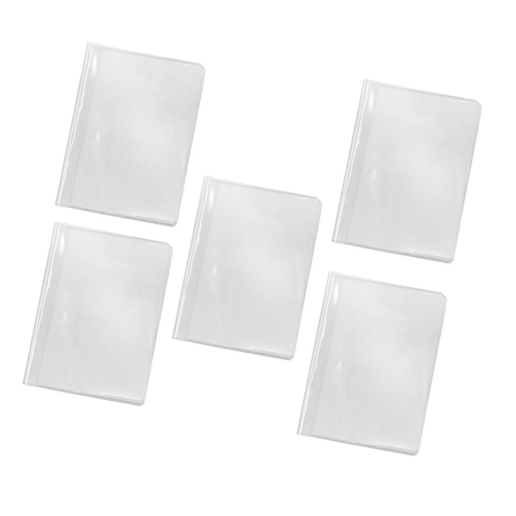 5Pieces Waterproof Passport Cover Clear Plastic ID Card Protector Case clear