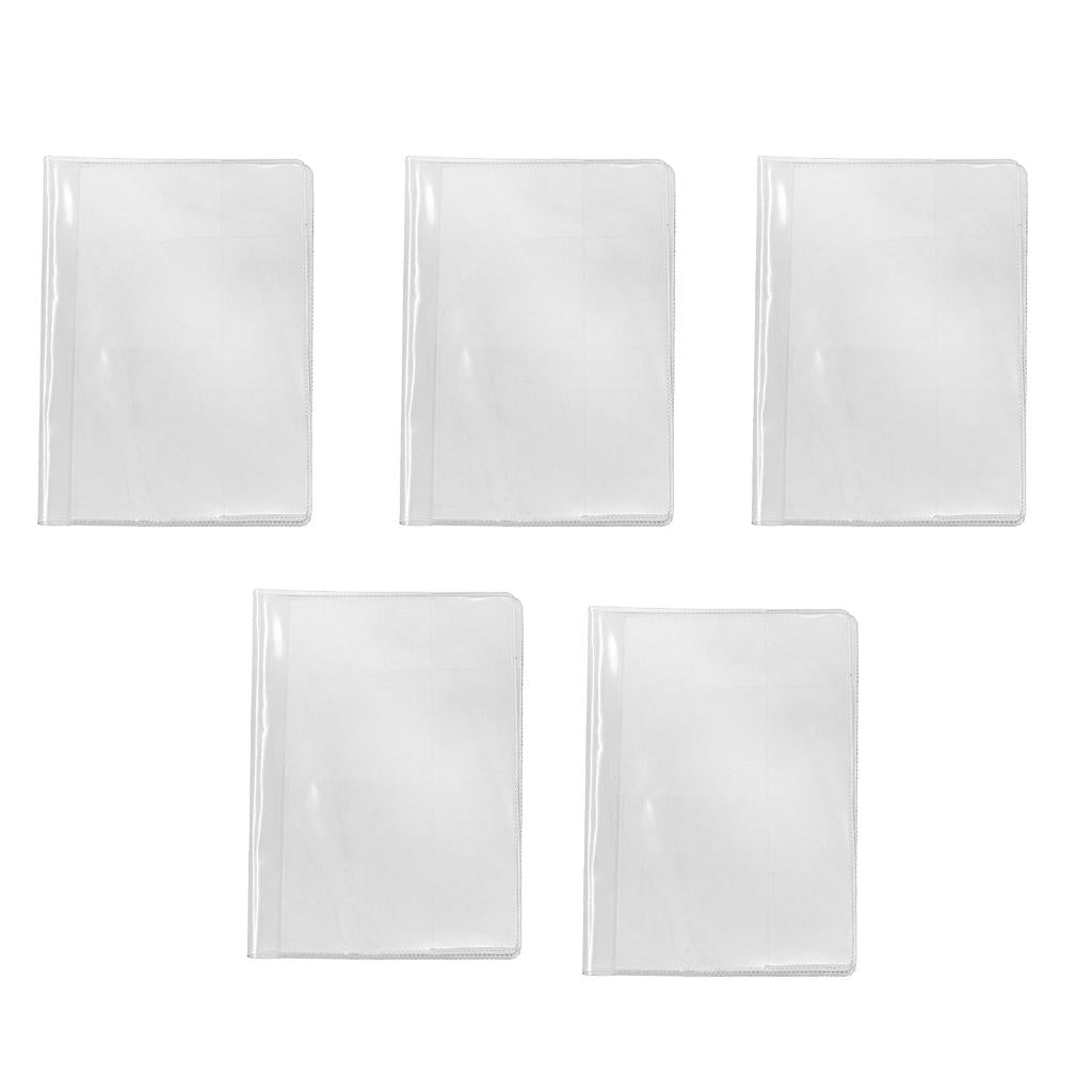5Pieces Waterproof Passport Cover Clear Plastic ID Card Protector Case clear