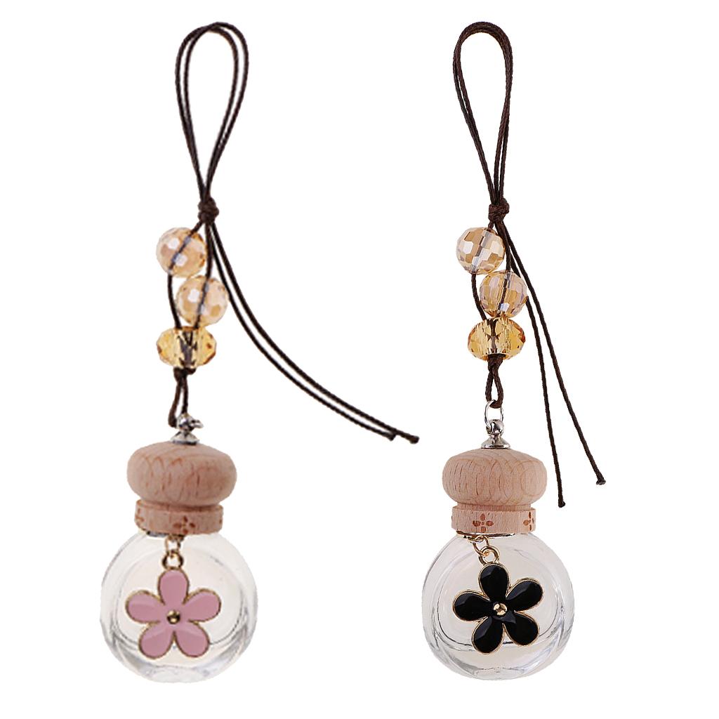 2x Car Home Perfume Bottle Hanging Air Freshener Diffuser Fragrance Bottle