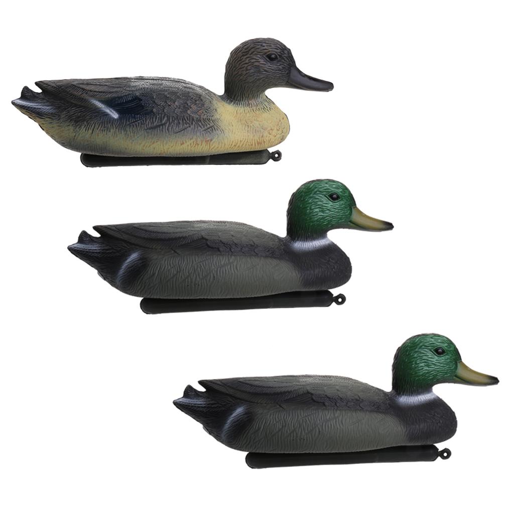 3pcs Floating Duck Decoy Decoying Drake Hunting Bait Ornaments Garden Decors