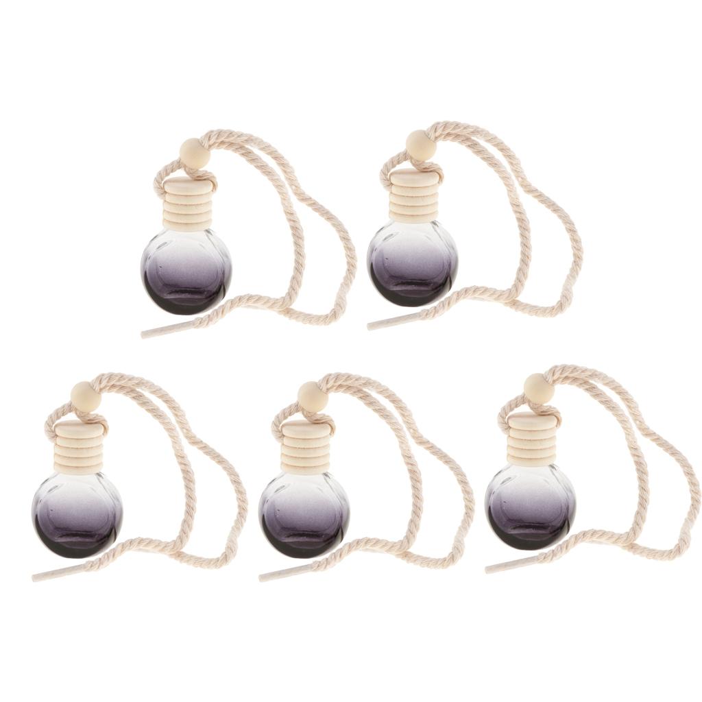 10ml Empty Perfume Bottle Pendant Car Hanging Ornament Home Decor 5Pieces