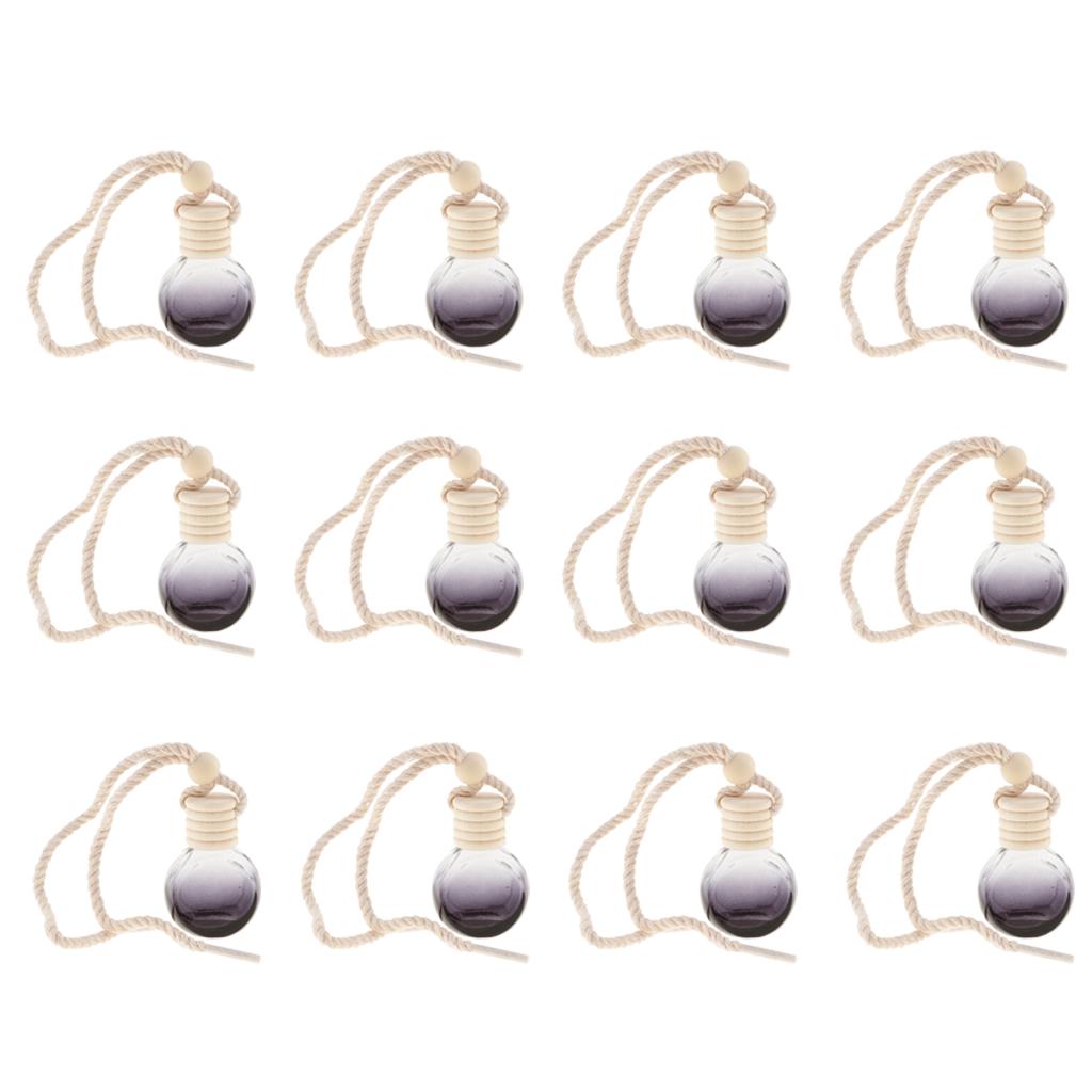 10ml Empty Perfume Bottle Pendant Car Hanging Ornament Home Decor 12Pieces
