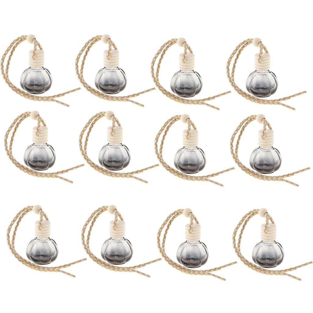 12Pcs 10ml Empty Perfume Bottle Car Hanging Pendant Home Decor Pumpkin