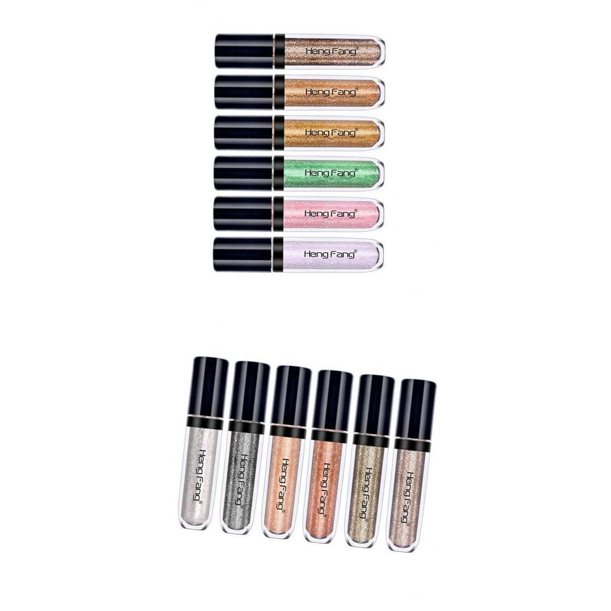 12pcs/set Shiny Eyeshadow Liquid Makeup Glitter Glow Eye Shadow Shimmer