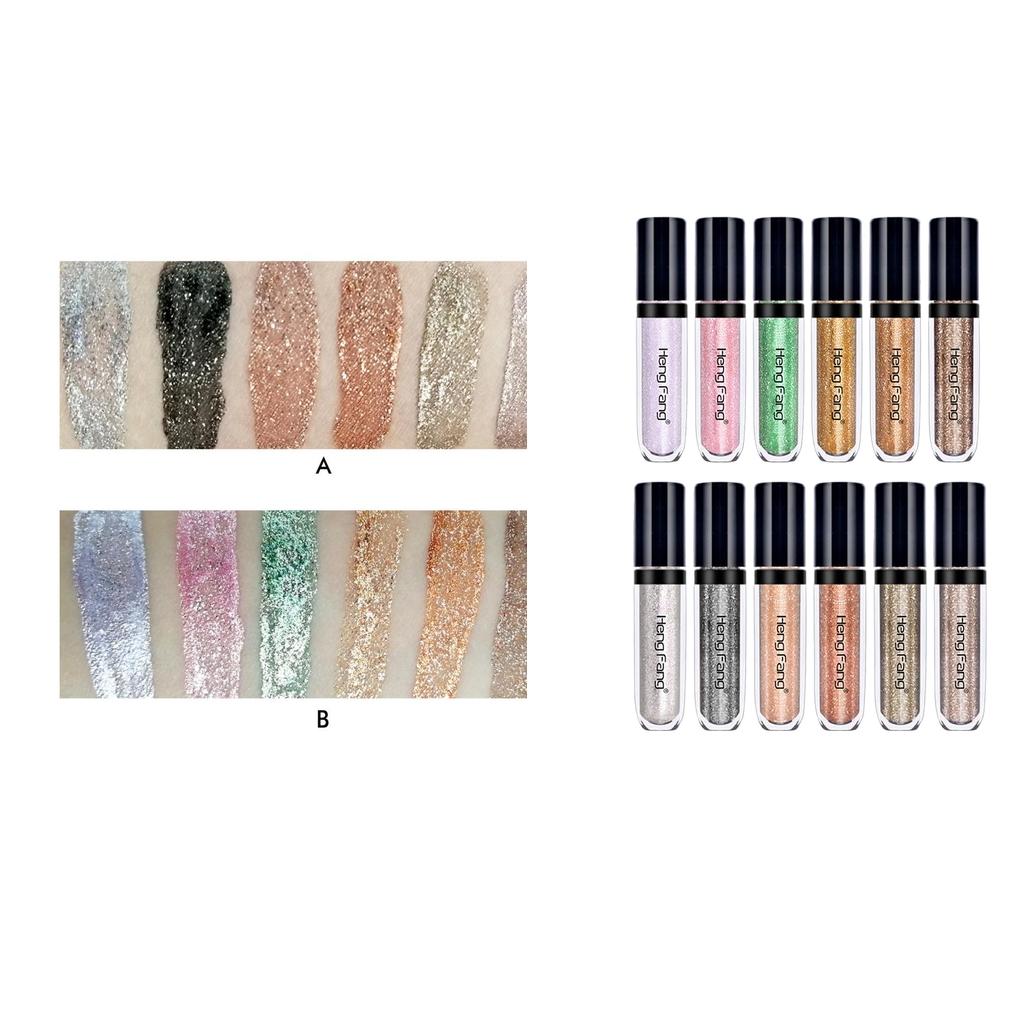 12pcs/set Shiny Eyeshadow Liquid Makeup Glitter Glow Eye Shadow Shimmer