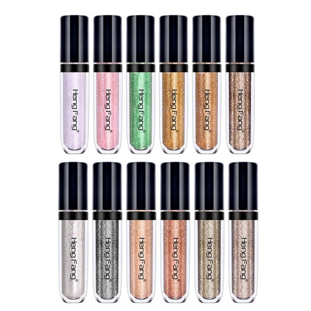 12pcs/set Shiny Eyeshadow Liquid Makeup Glitter Glow Eye Shadow Shimmer